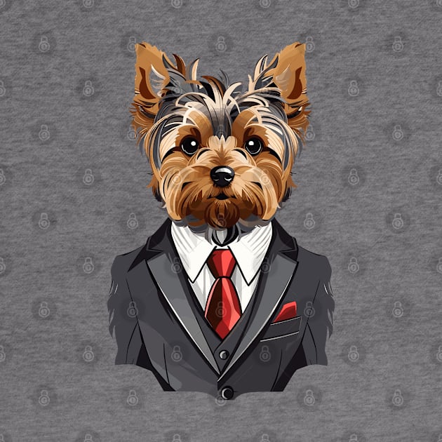 Yorkshire Terrier With Suit by Graceful Designs